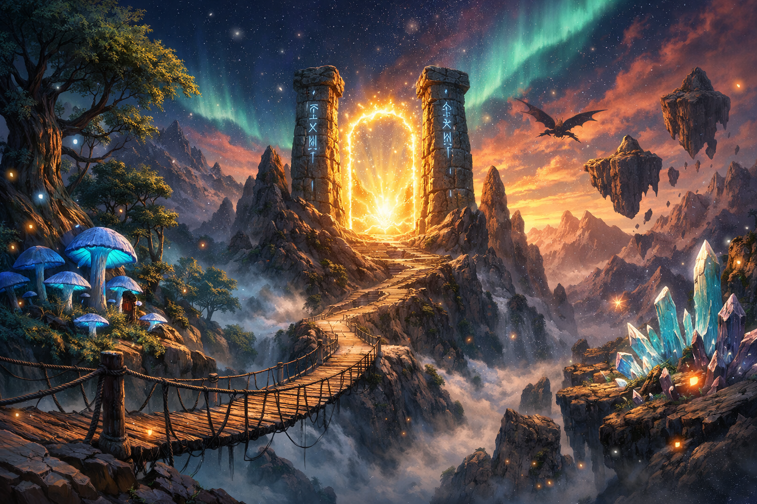 Fantastik animasyon dünyasından macera sahnesi